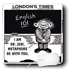  Londons Times Star Wars and Star Trek Cartoons - Dr. Jedi Metaphors Be With You - Mouse Pads