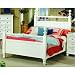 889 Series Panel Bed in White Size: Queen