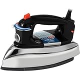 Black & Decker F67E Classic Iron with Aluminum Soleplate, Black/Silver