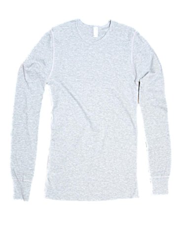 YogaColors Solid Color Light-Weight Fashionable Thermal Shirt T407, Medium, Heather Grey