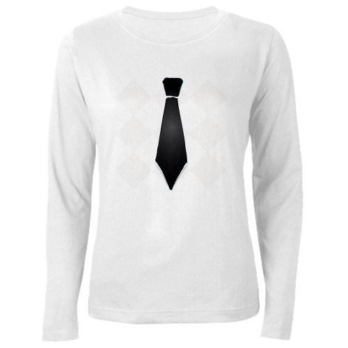 lowprice Black tie preppy Geek Women's Long Sleeve T-Shirt by CafePress