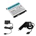 Standard Lithium-ion Battery + Rapid Car Charger + Home Travel Charger for Sprint Samsung SPH-M800 Instinct Cell Phone