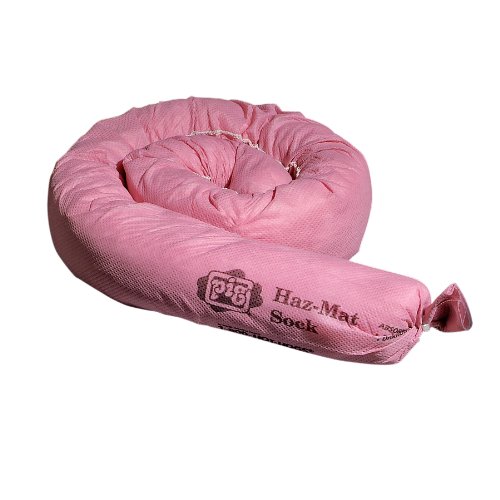 New Pig 124CR HazMat Polypropylene Chemical Absorbent Sock, 100 oz Absorbency, 3