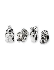 Sterling Silver Reflections First Baby Boxed Bead Set