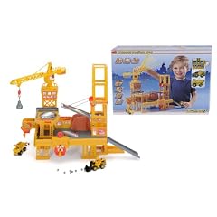 Dickie-Spielzeug 203608350 - Construction Set, Kran, Hebebr�cke, Drehscheibe, Greifer, F�rderband, beweglich Teile, 2 Fahrzeuge