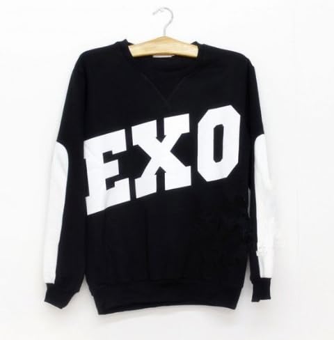 KPOP EXO EXO K M Gayo Daejun Daejeon Sweater SBS Black Gym Suit