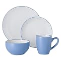 Two-Tone Dinnerware 16-pc. Set - Blue/ White