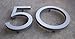 Modern House Number Aluminum Modern Font Number One