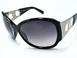 SALVATORE FERRAGAMO 2143-B 2143B Black 101/11 Sunglasses Gradient Gray Lens Size: 61-15-120