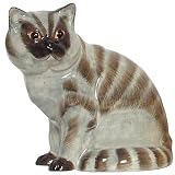 Ceramic Pottery British Short Hair Cat Bank Approx. 7.5"H