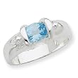 Sterling Silver Blue Topaz Ring