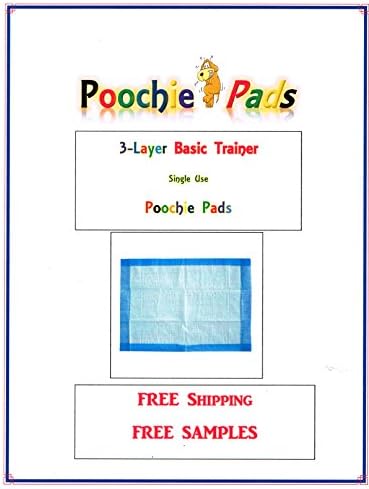 200ct Poochie 3-Ply Basic `23x24" Trainers Economy Puppy Training Pads for Dogs up to 20lbs FREE SHIPPING/SAMPLES