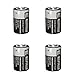 3.6 Volts Professional Lithium Batteries 1/2 AA - ER14250 (1200 mAh - Not Rechargeable - 4 pieces) - EEMB