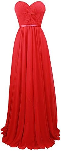 2015 New Prom Dresses Sweetheart Neckline Strapless Evening Dress (12, red)