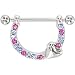 Pink Blue Crystal Luxurious Heart Nipple Shield