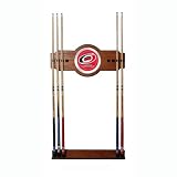 NHL Carolina Hurricanes two-piece Wood and Mirror Wall Cue Rack