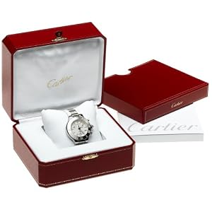 Cartier Men's Must 21 Stainless Steel and White Rubber Chronograph Watch #W10184U2