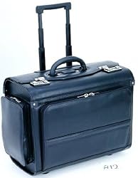 Bugatti Simulated Leather Rolling Black Lawyer/litigation Briefcase