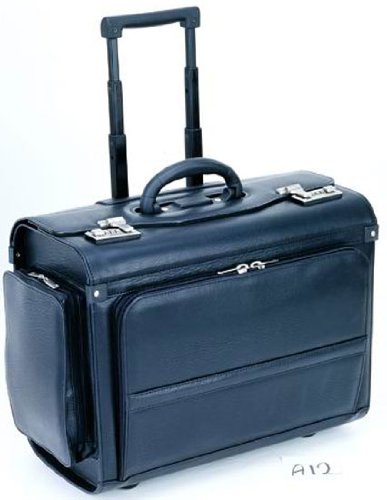 Simulated Leather Rolling Black Lawyer/litigation Briefcase On Sale