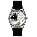 Whimsical Watches Women's Music Piano Black Leather Watch #S0510001