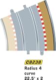 Scalextric - Sport Advanced Track System Radius 4 Curve Outer Border 22.5 Degree x 4