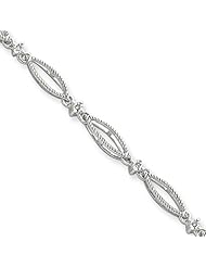 Diamond Victorian Tennis Bracelet in Sterling Silver - 7 inch