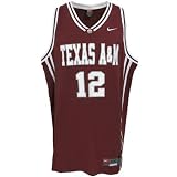 Nike Texas A&M Aggies #12 Maroon Replica Basketball Jersey