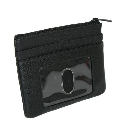 Buxton Womens ID Coin/Card Case (Black)