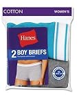 Hanes Womens Cotton Sporty Boy Briefs
