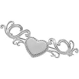 14K White Gold Heart Brooch