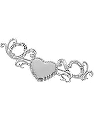 14K White Gold Heart Brooch -- LIFETIME WARRANTY