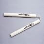 12" White Practice Nunchaku w/Black Dragon