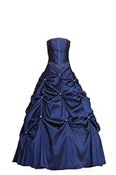 A-line  Cocktail Full Length Taffeta Beaded   Ball Gown Evening Dress/Prom Dress/Wedding Party Dress  With Ruffles