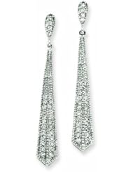0.5 Carat 14K White Gold Diamond Dangle Earrings