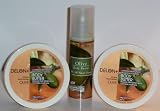 Delon Olive Body Butter Trio Set - 1 Airless Pump and 2 Jars 6.9 Oz Each