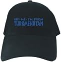 CAPS BLACK EMBROIDERY " KISS ME, I'M FROM TURKMENISTAN "