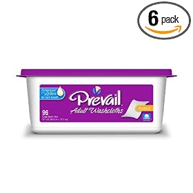 Prevail Premium Washcloth, Large, 96 Washcloths (Pack of 6)