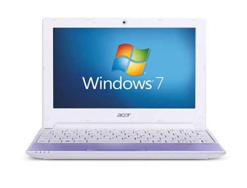 Acer Aspire One Happy 10.1 Inch Netbook (intel Atom N450 Processor, 1gb Ram, 250gb Hdd, Wifi, Webcam, 8hrs Battery Life, Windows 7 Starter&android) - Lavender Purple Picture