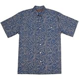 Tori Richard Big & Tall Deep Jungle Hawaiian Shirt - BLUE