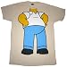 Search : THE SIMPSONS "HOMER COSTUME SHIRT" Tan Fine Woven Cotton Tee Licensed