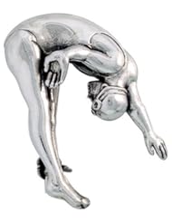 Sterling Silver Acrobatic Diver Brooch Pin, 1 1/4" (32mm) tall