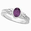 14K White Gold Amethyst Ring