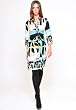 The Olian V-Neck Gathered Empirewaist Print Dress
