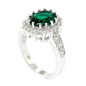 Classic Royal Engagement Ring W Garnet Cz