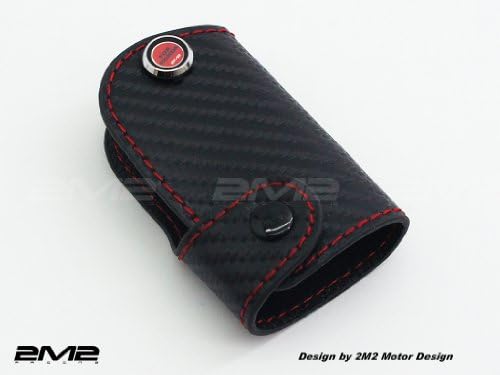 LHO06-2-B Leather Key fob Holder Case Chain Cover FIT For HONDA ACCORD 2015 Odyssey