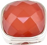Sterling Silver Orange Crystal Ring