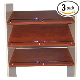 Easy Track RS1600-C Shoe Shelf, Cherry, 24-Inch, 3-Pack
