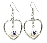 NY Yankees - MLB Mini Baseball Heart Earrings