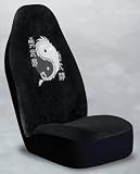 Yin Yang Dragon Universal Bucket Seat Cover - Black
