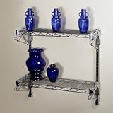 2 Shelf Chrome Wire Wall Mounted Kit-8